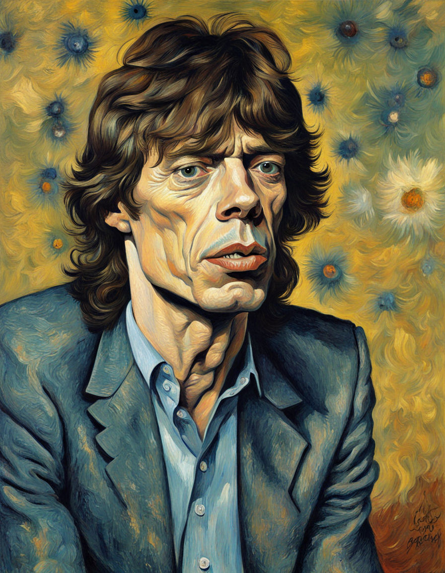 Mick Jagger by Van Gogh