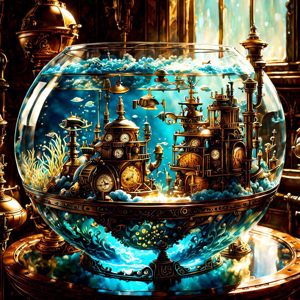Underwater Steampunk 🤿  by @Vixsin