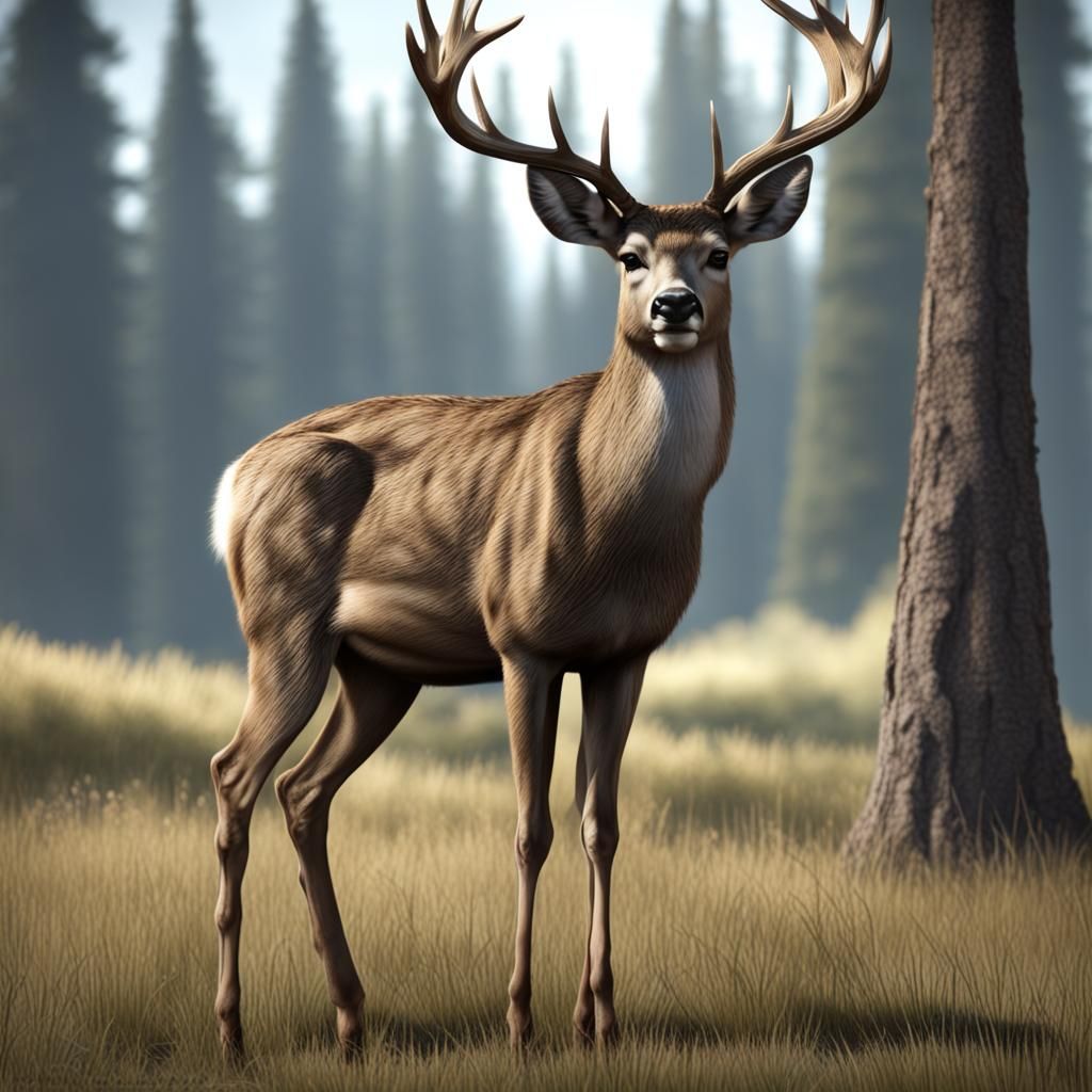 Deer in a forest