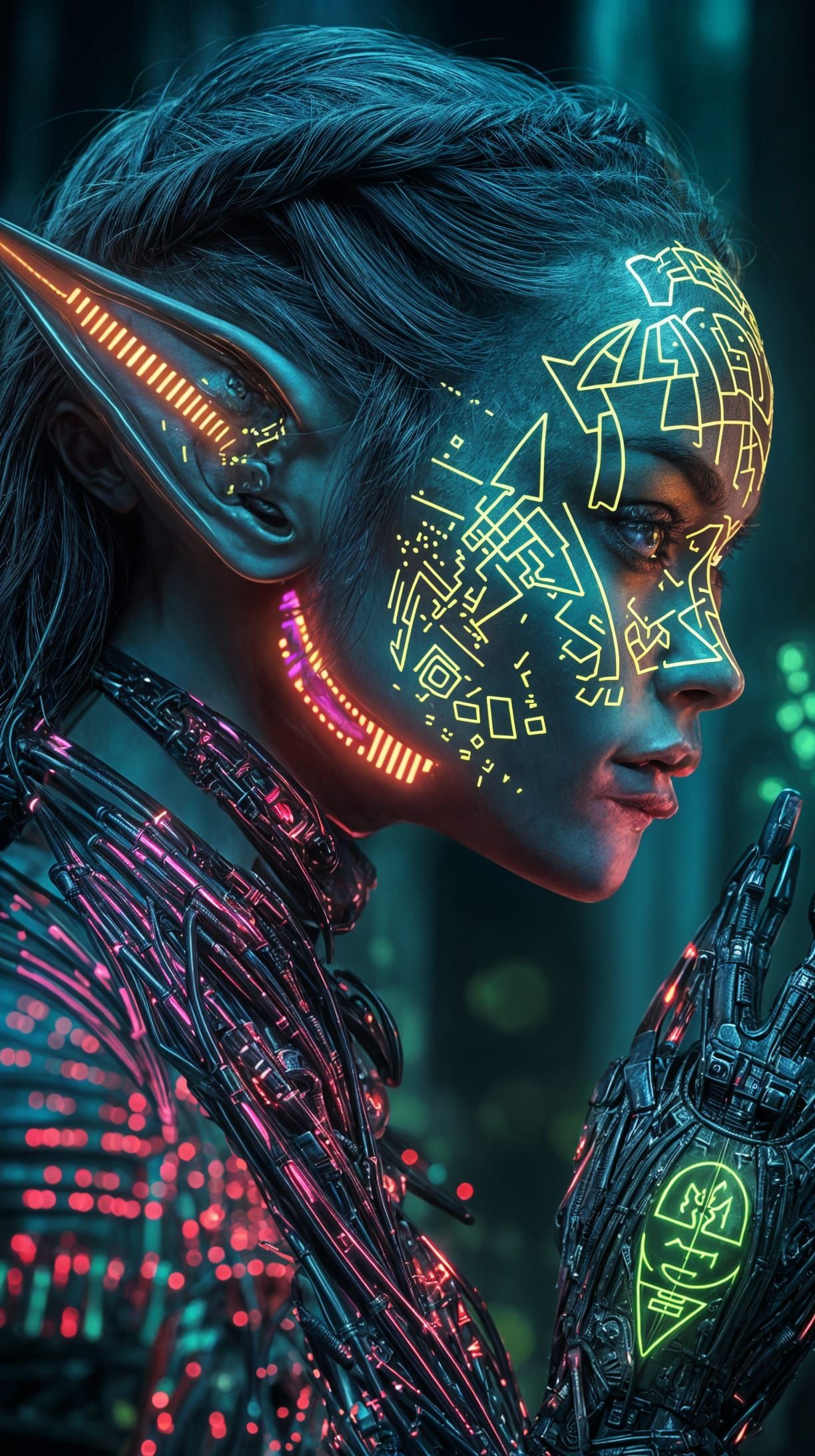 Alien elf Cyborg