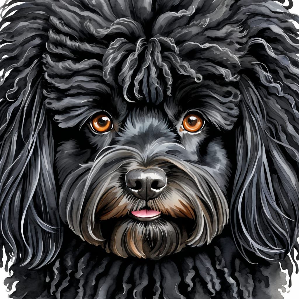 Black Hungarian Puli