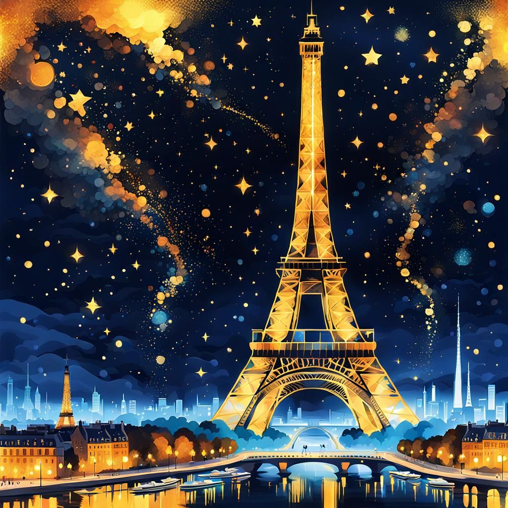 Eiffel Tower 1 - AI Generated Artwork - NightCafe Creator