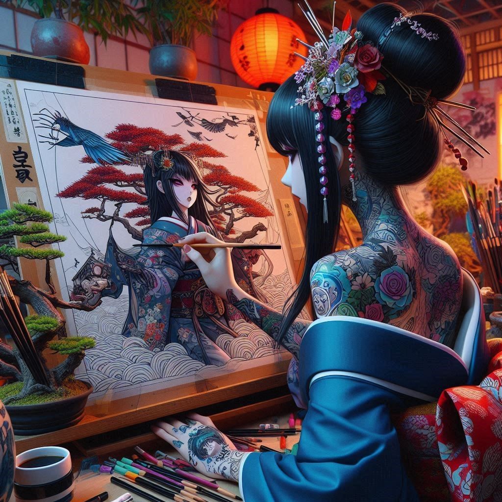 anime geisha  by @gladiator
