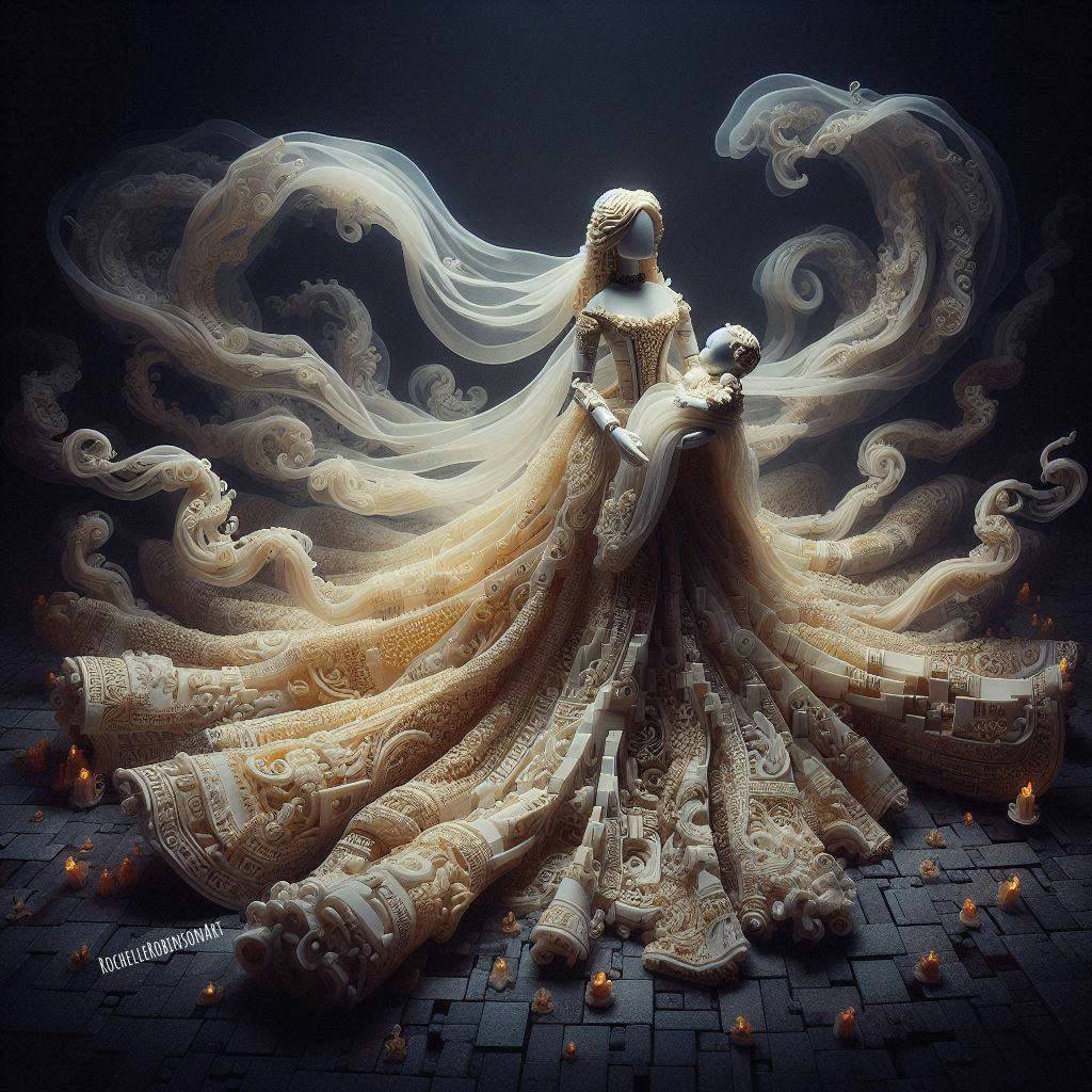 Ghost Bride and Child - Lego Art