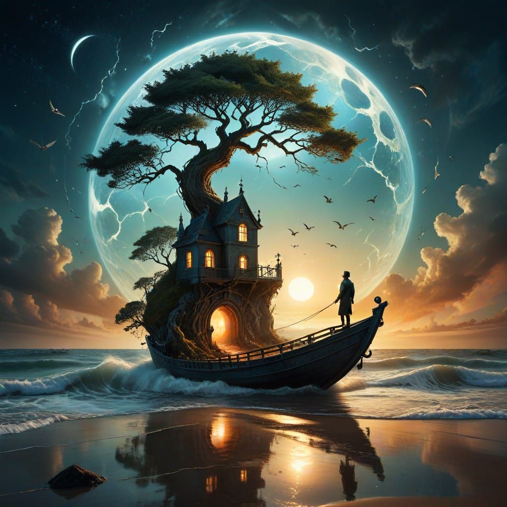 Sunset in utopia