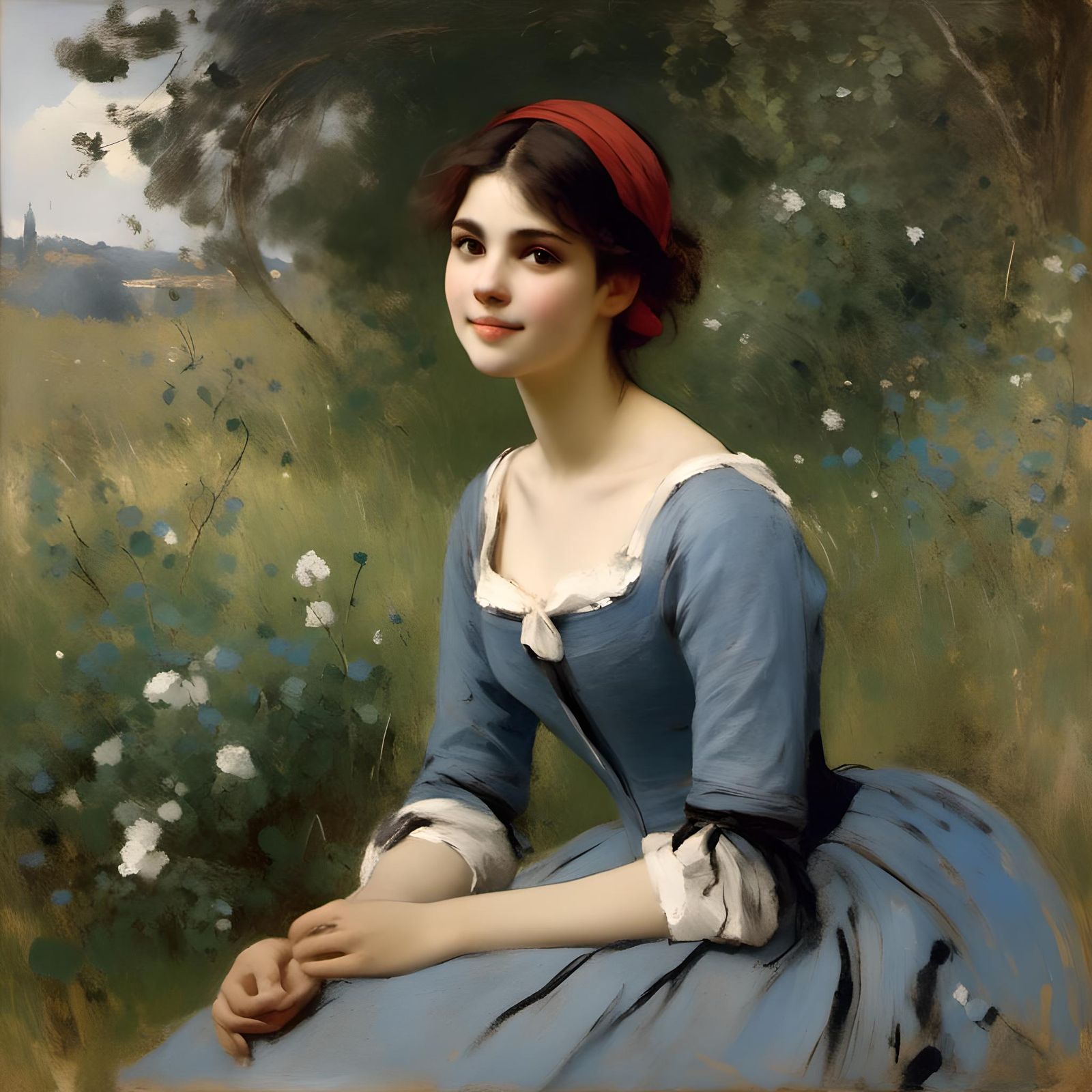 Young Woman in Garden