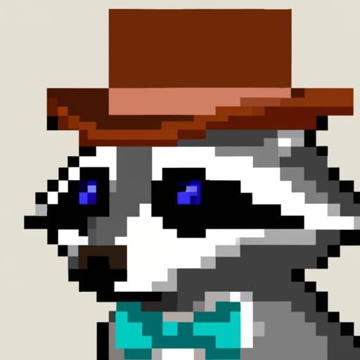 8 bit raccoon