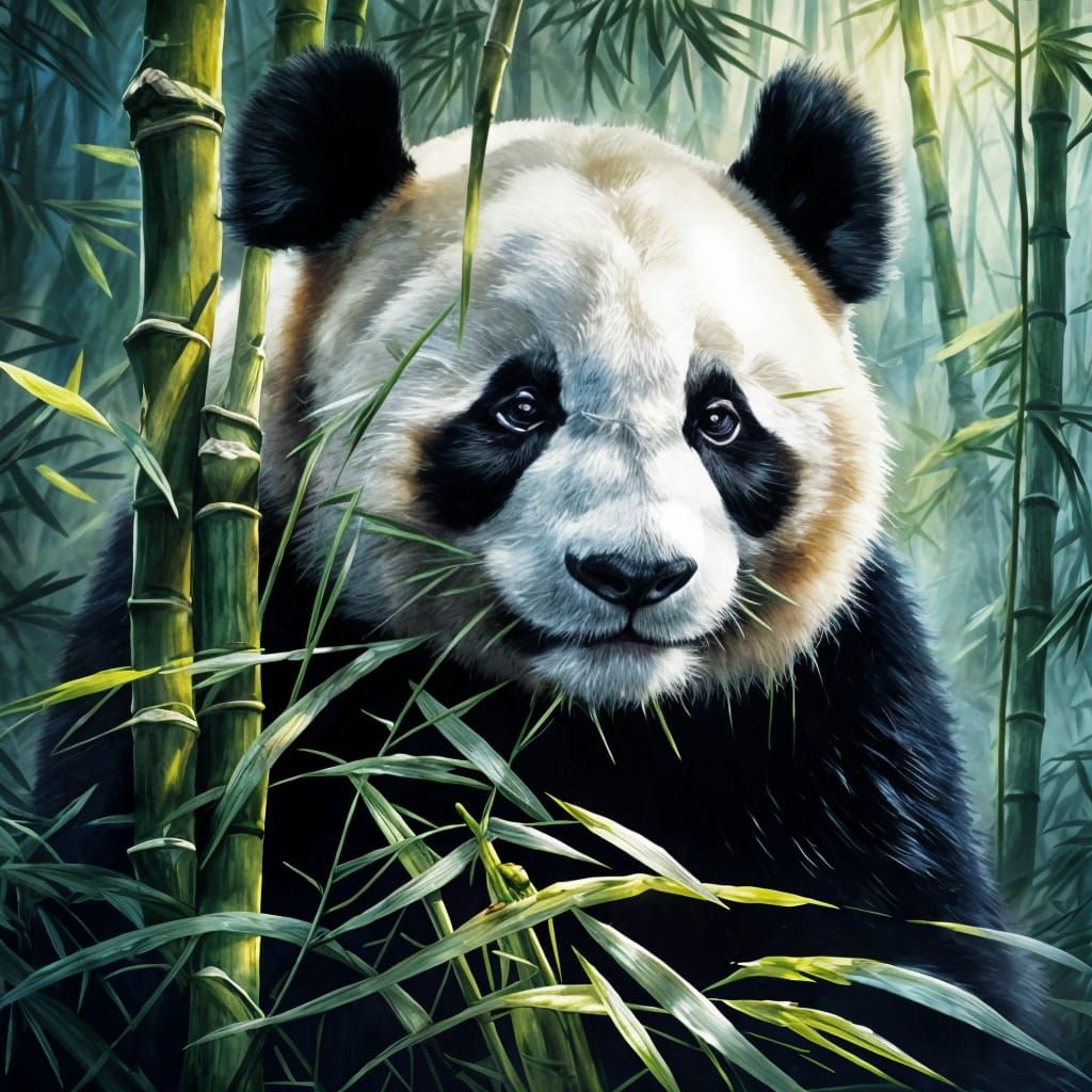 panda  by @silverpoodle