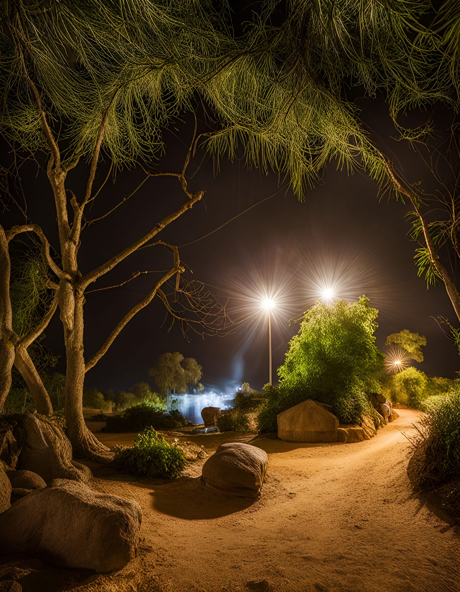 Dog in Mud with Mountain View