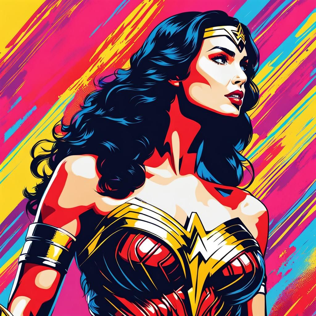 Wonder Woman in pop art style  by @Gabi