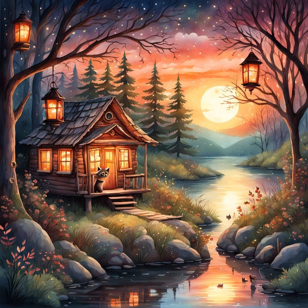 Затишний Будиночок єнота  by @Gledis