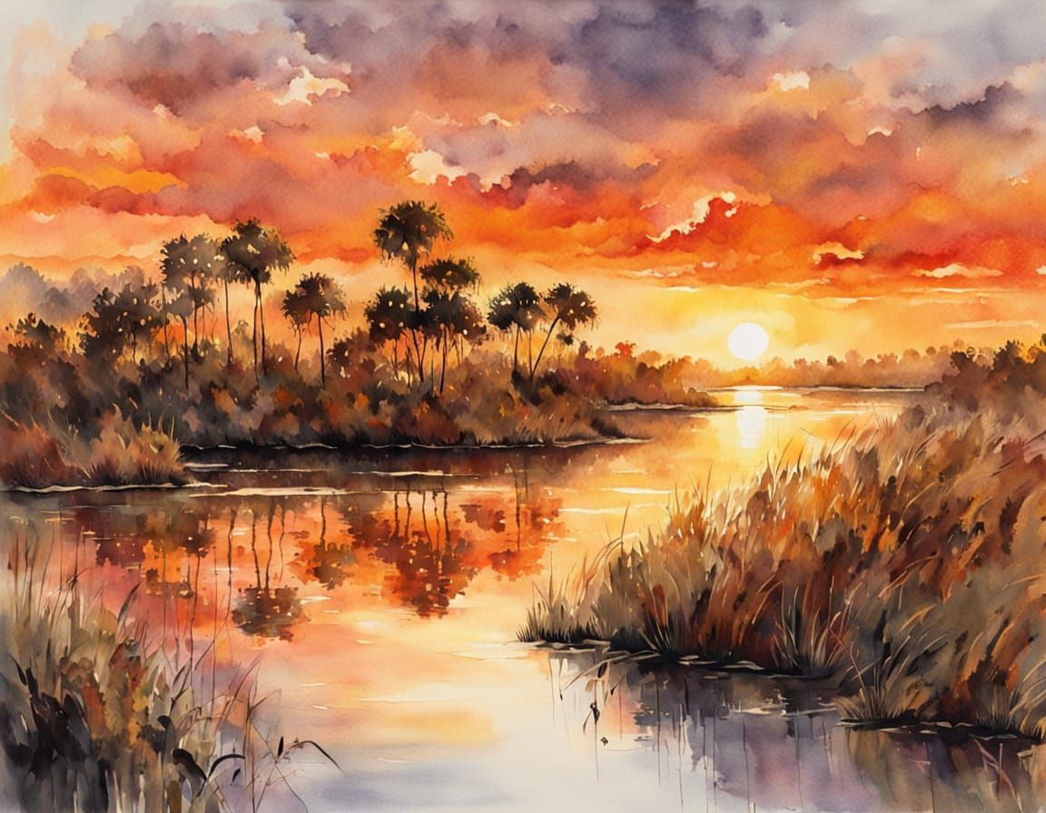 watercolor landscape  by @Larry_J_Rollason_ART