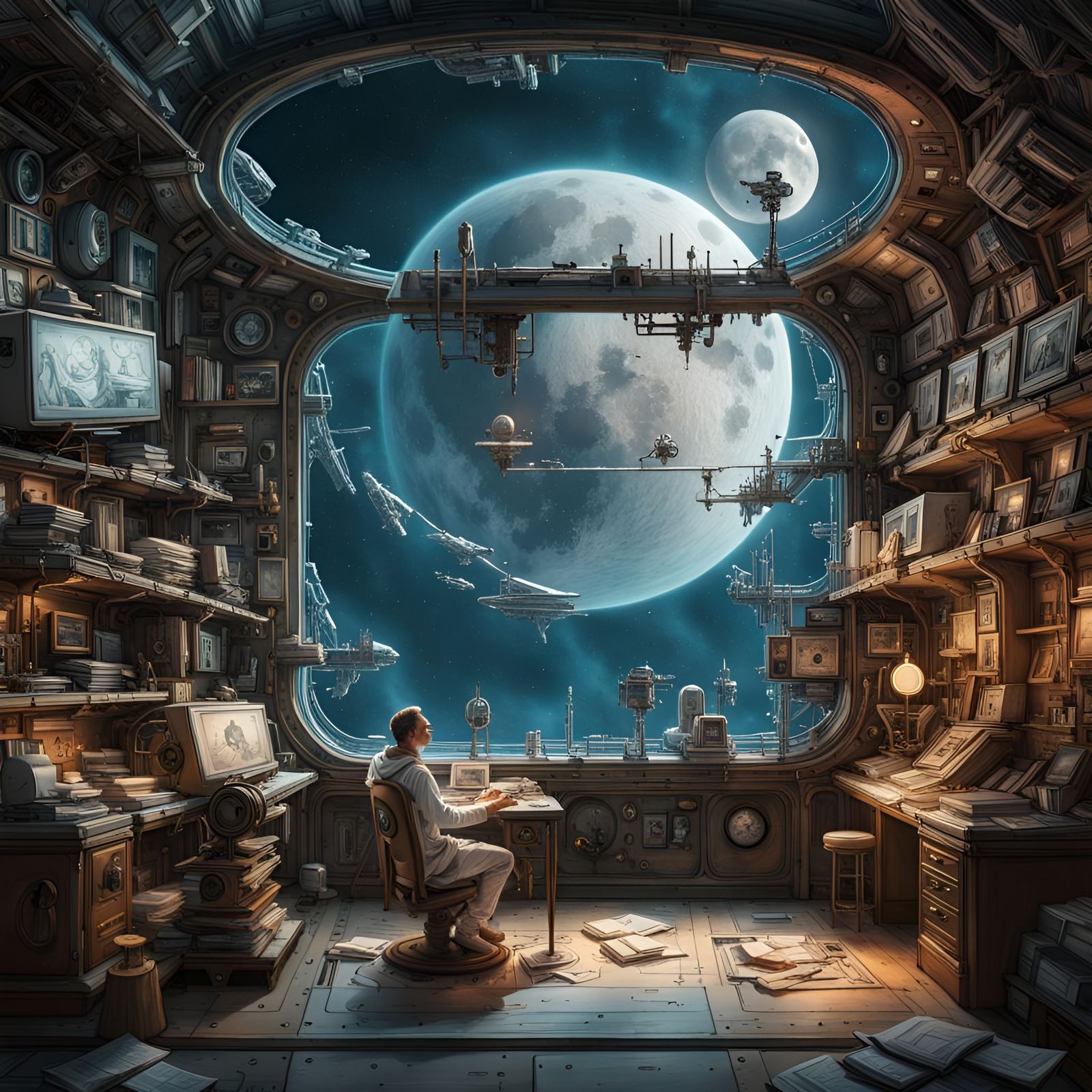 Maximalist Space Hoarder  by @new2ai