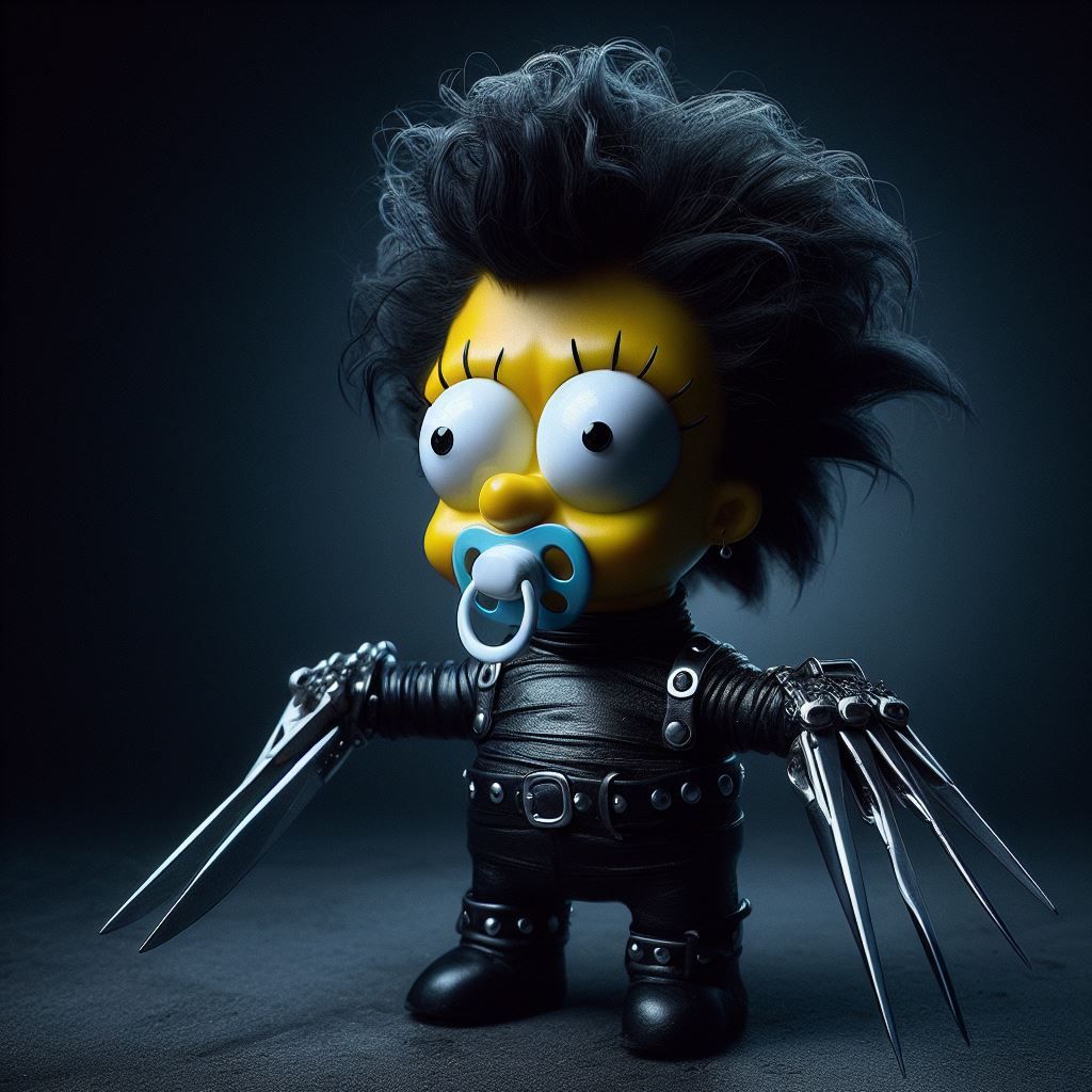 Maggie Scissorhands Simpson