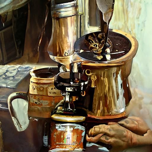 making coffee