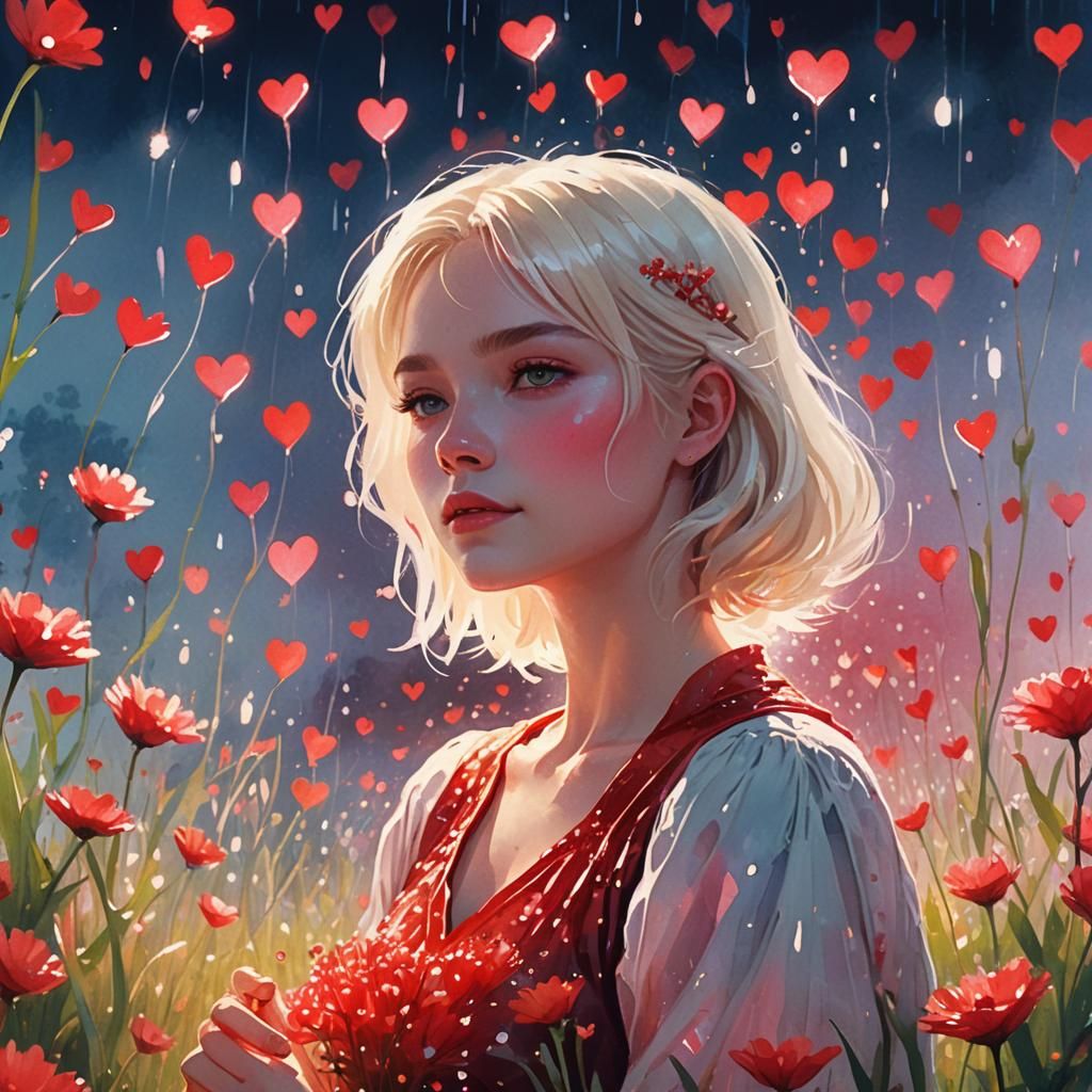 hearts and flowers