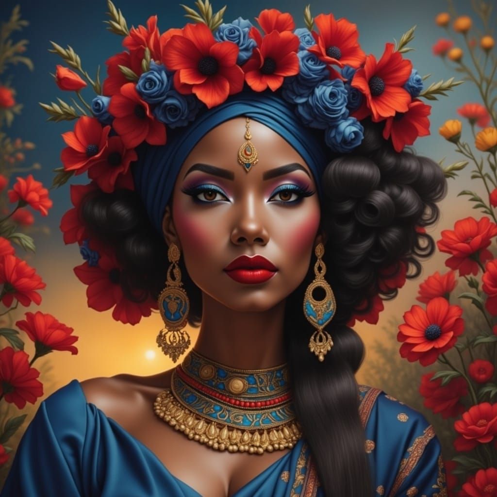 <lora:AfricanWomanFx:1.0> 