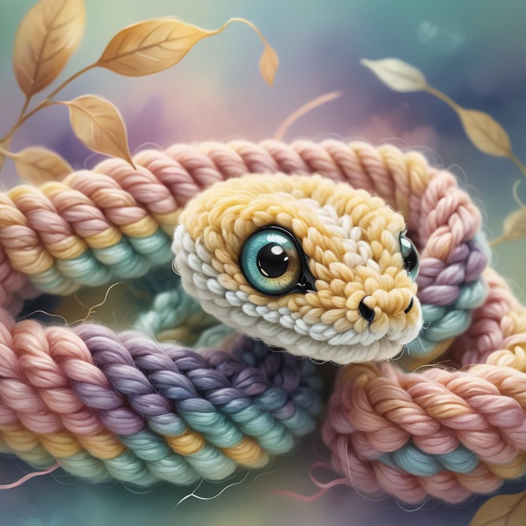 Cutie Yarn Snek  by @LilacVenom