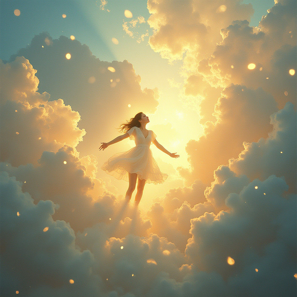 Ethereal Abstract Art of Love in Romantic Style