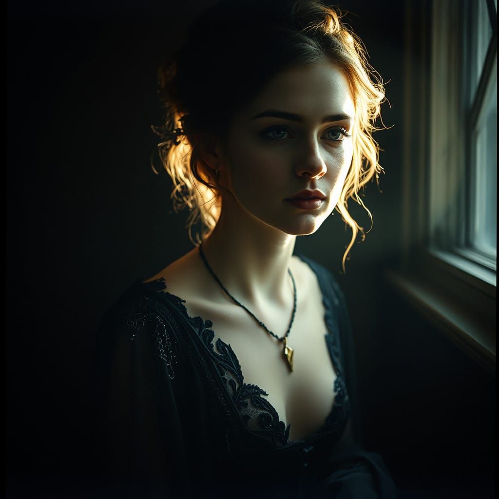 Ethereal Beauty in Cinematic Lighting