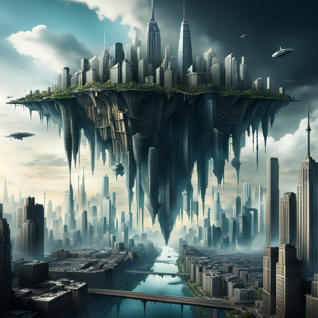 Upside Down City  by @SmurfMonkeyBro