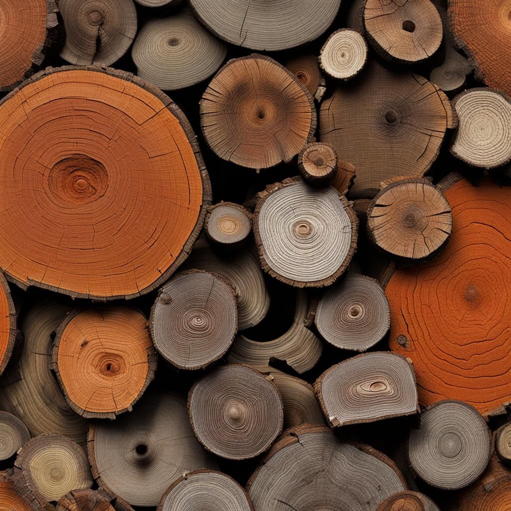 Stumps, rings, texture. Detail.