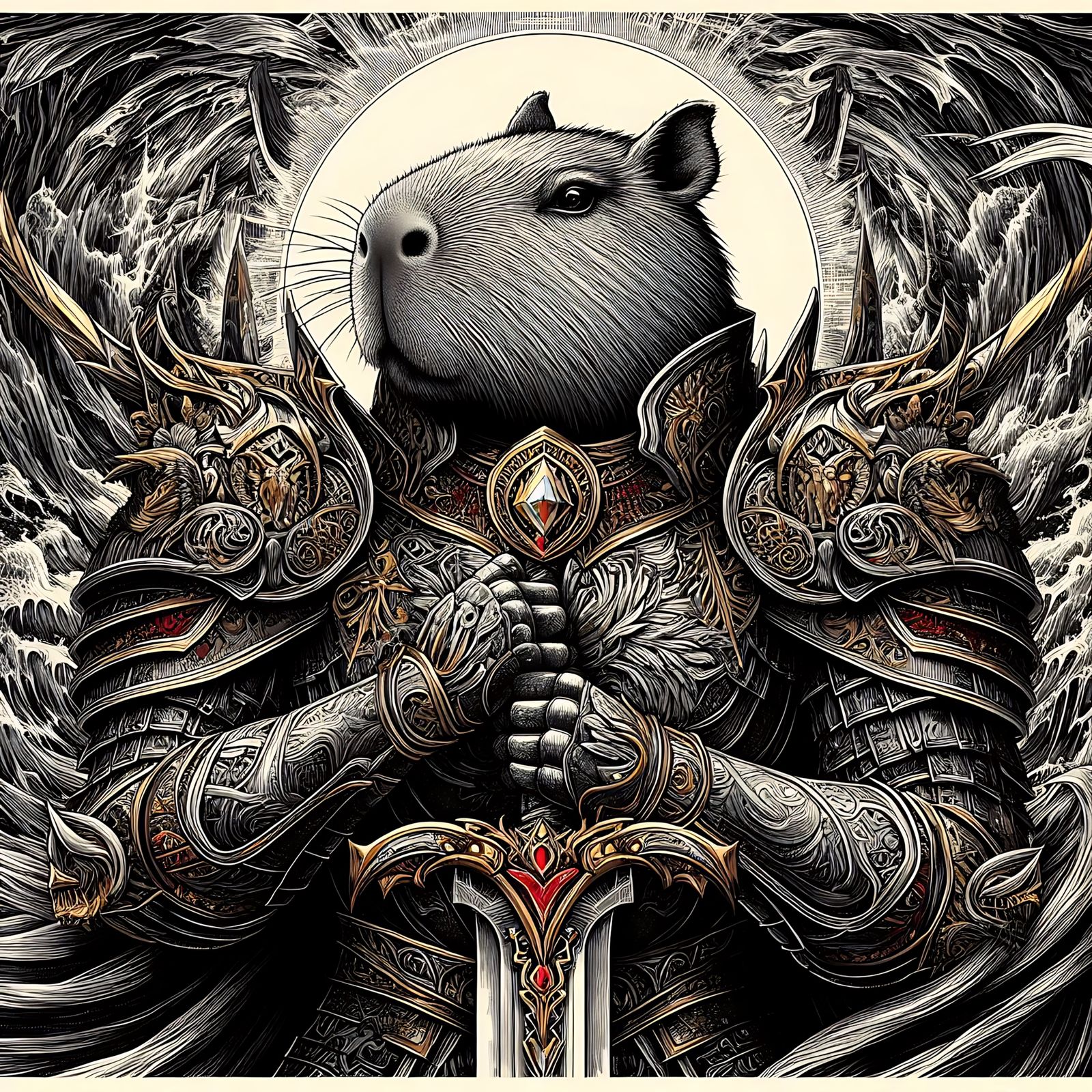 Ominous Knight-Lord Capybara (Uploaded)