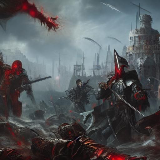 death metal cover album in revolution war scene with blood
