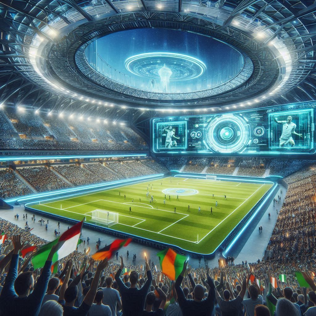 A fictional football stadium