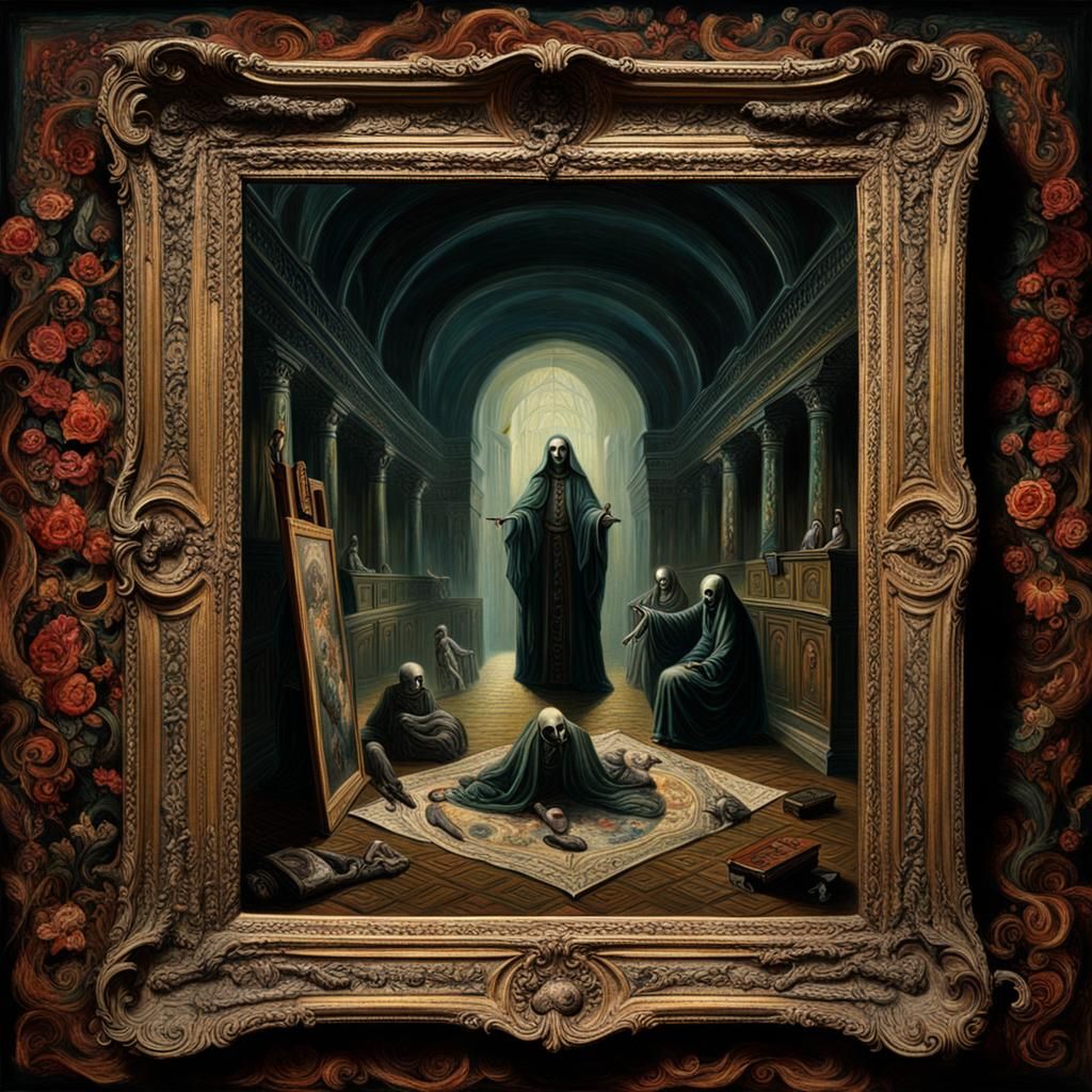 “Cursed cryptic echoes reverberate through the ritual chambe...