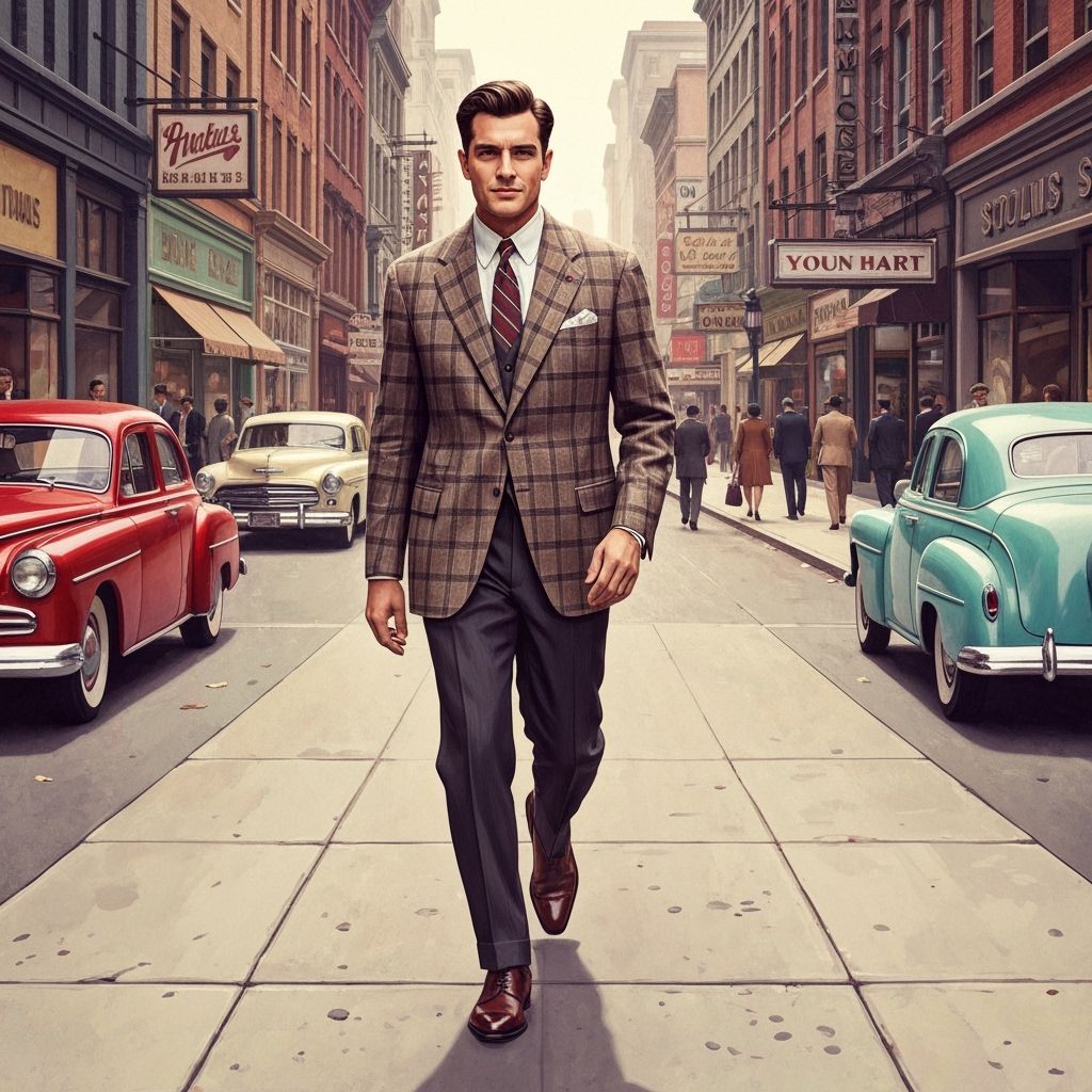 Plaid sport coat, 50s Style  by @Tala ASh
