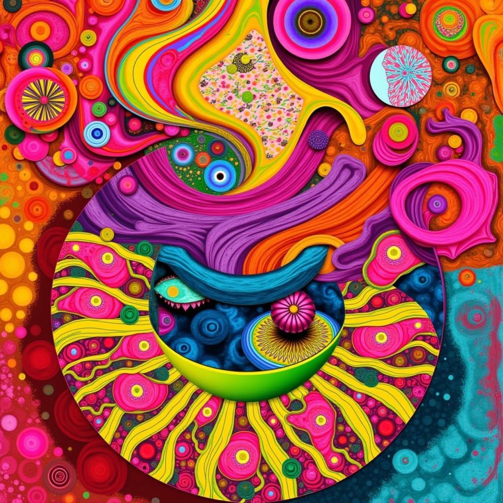 <lora:SecretSauce:1.0> <lora:mmcollage:1.0> <lora:G1i7ch5c4p3:1.0> Abstract bowl of steaming 🍜