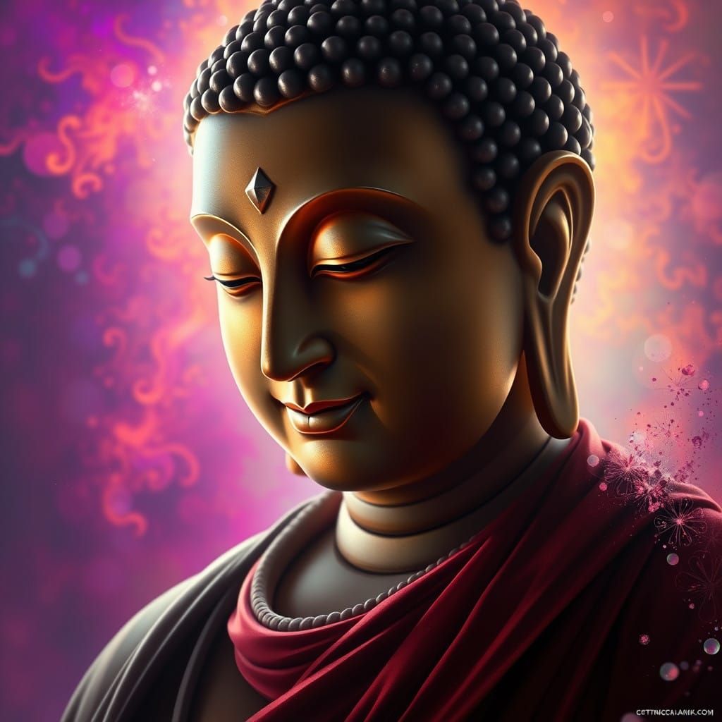Buddha and Subhuti in Contemplative Silence