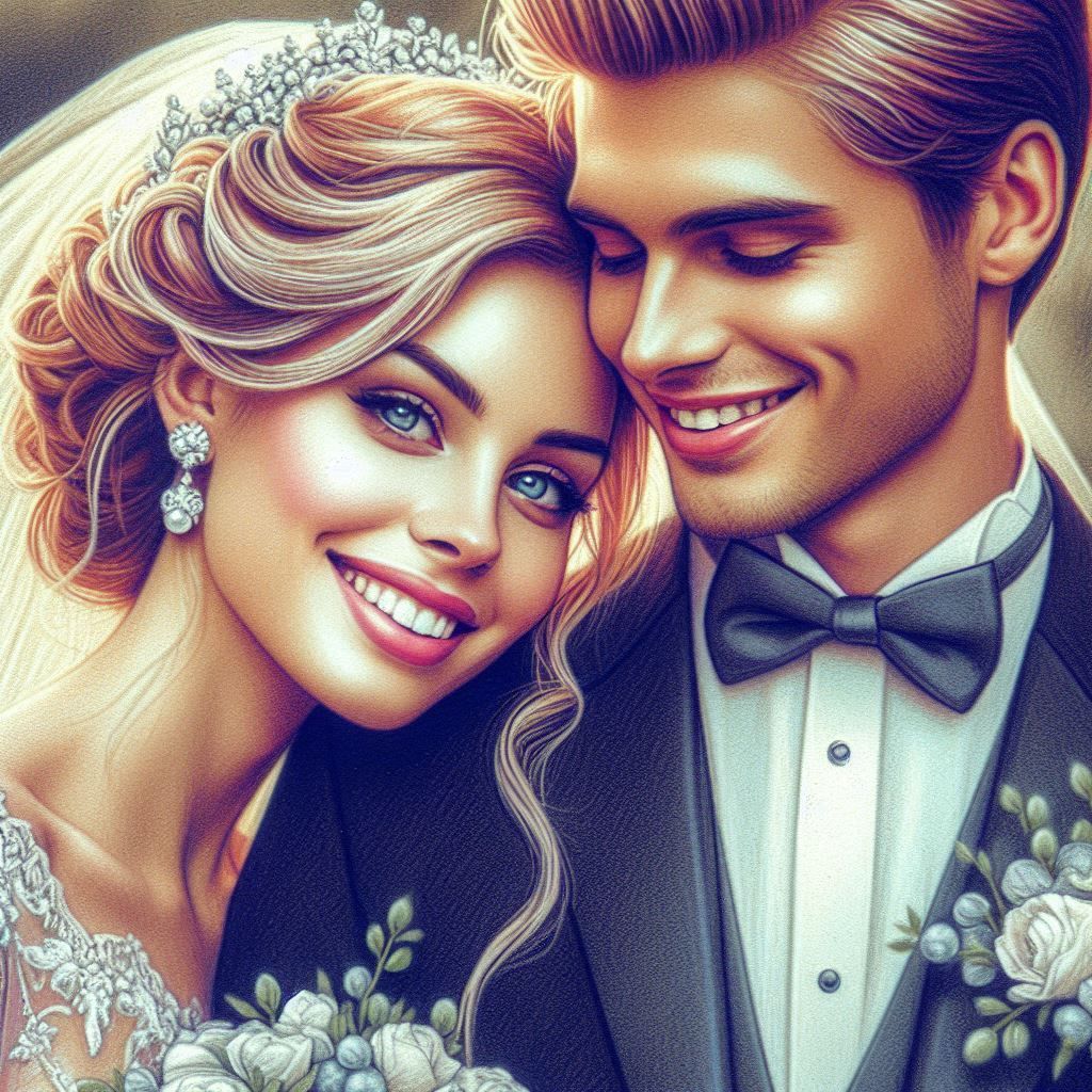 Happy Bride and Groom