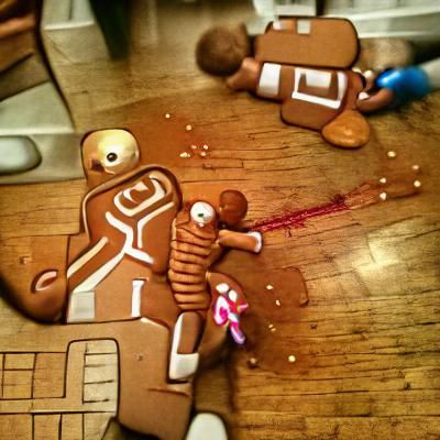 Violent Gingerbread man homicide