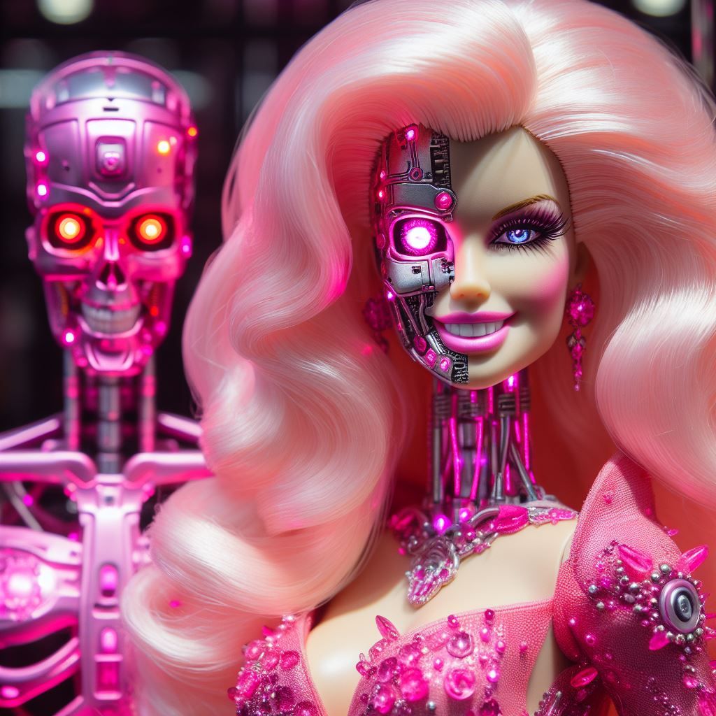 Pink Smiling Barbie and Her House of Horror