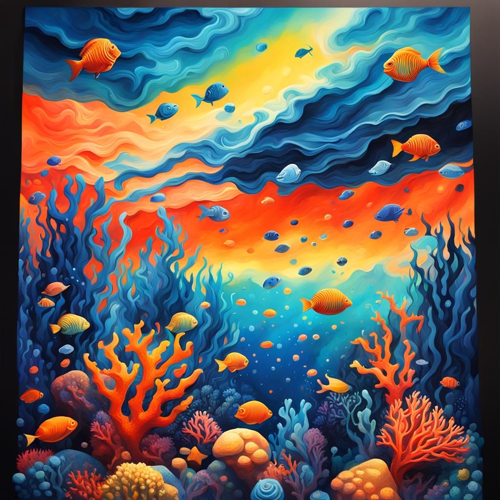 The Coral Reef at Dawn - AI Generated Artwork - NightCafe Creator