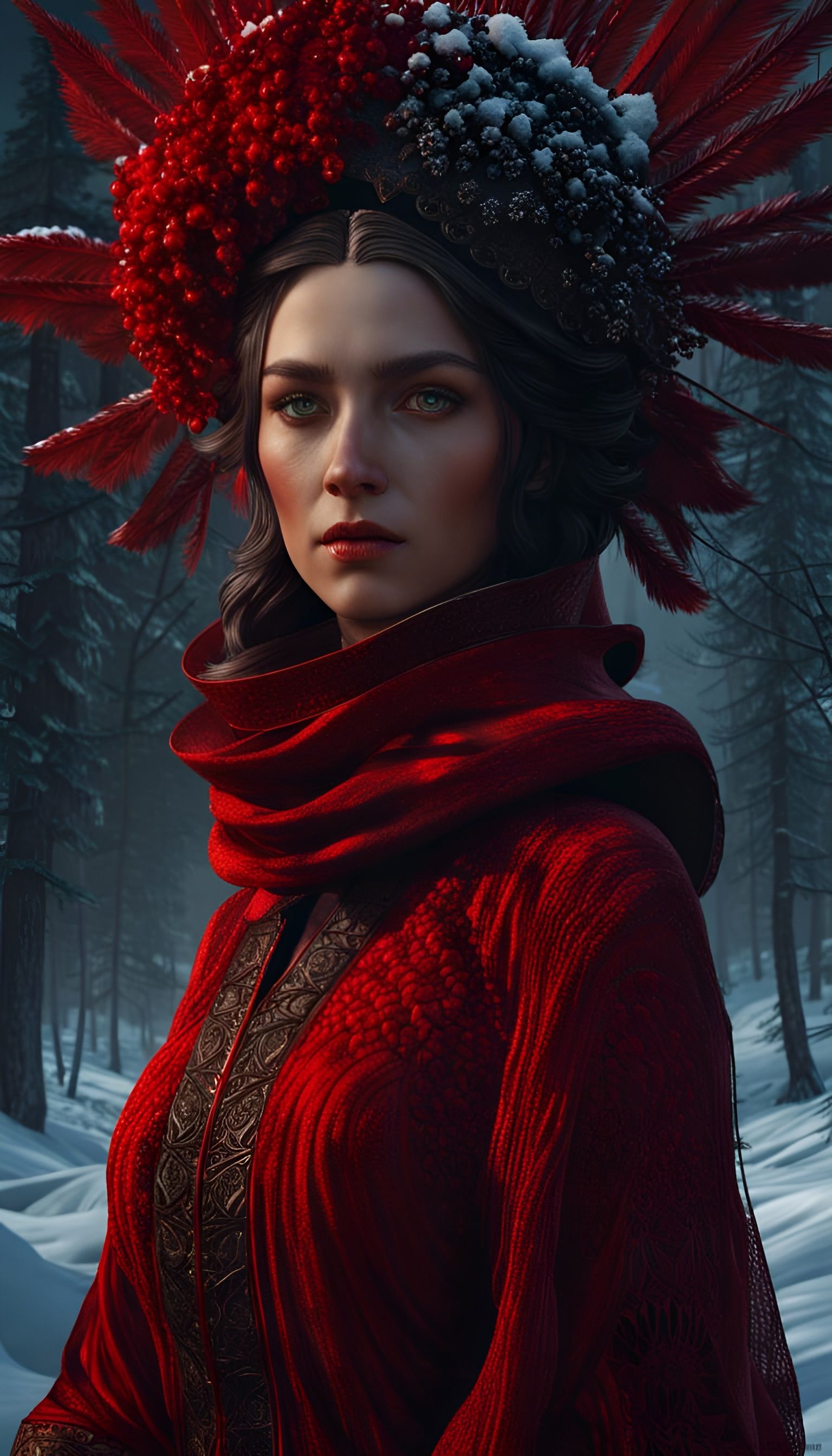 Scarlet snow Queen  by @REWONDERNARD