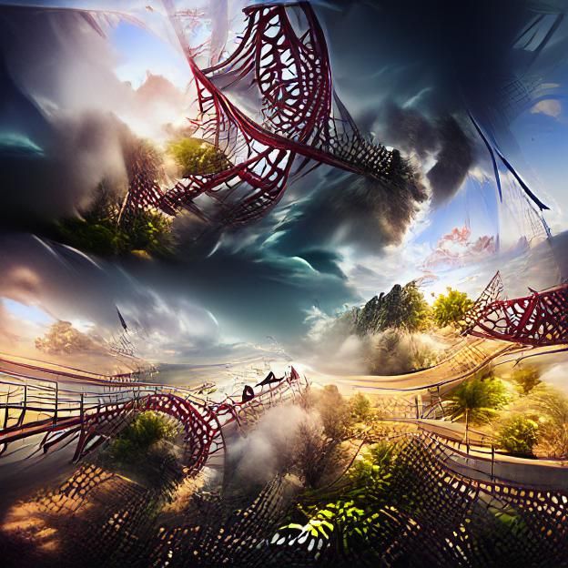 Roller coaster through time AI Generated Artwork NightCafe Creator