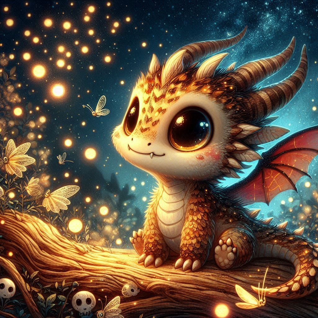 Cute baby dragon