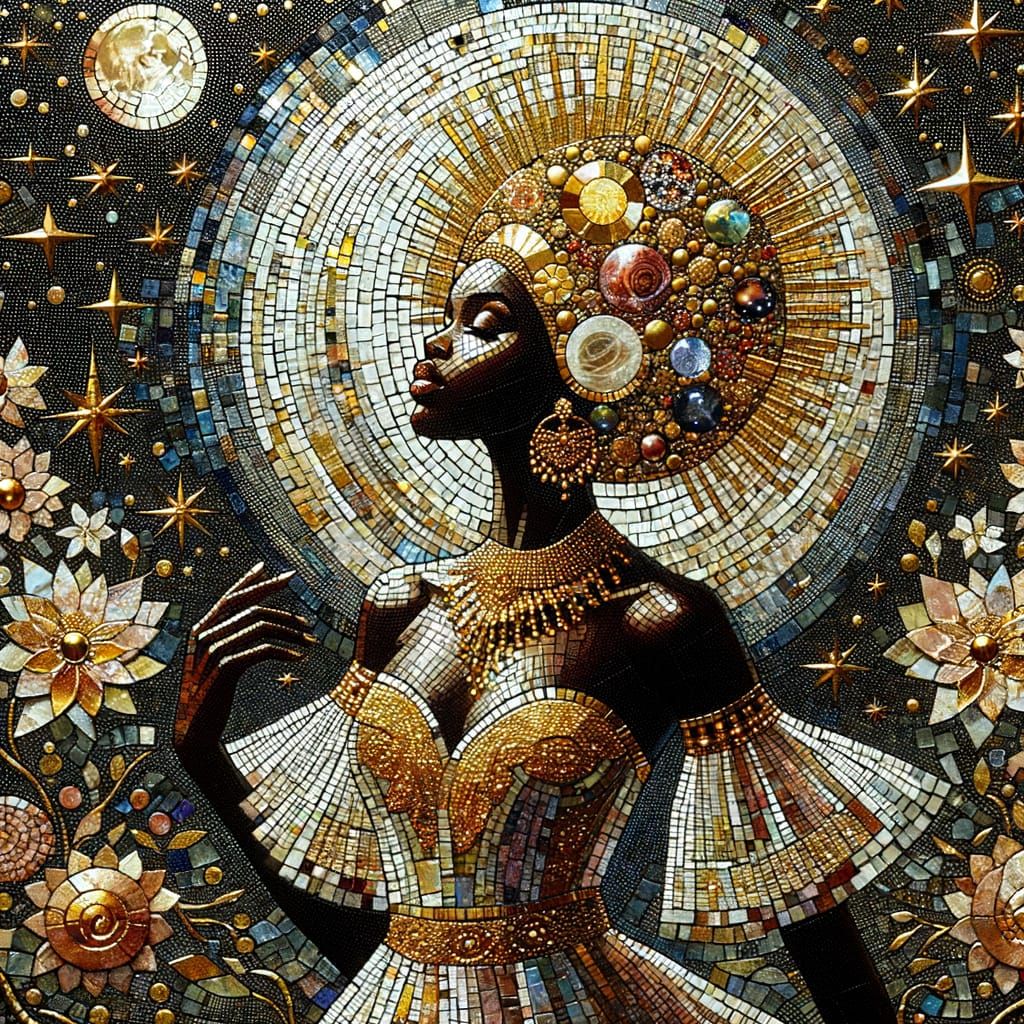 African Queen in the Moonlight.  by @Meredith Ellen Skye