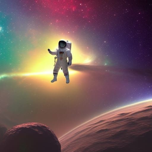 Astronauts Vibing in Space