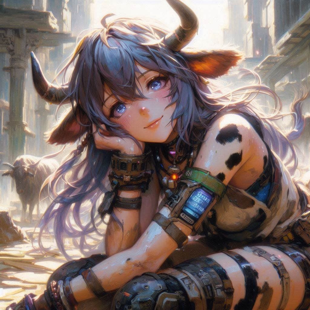 Cyberpunk cow girl