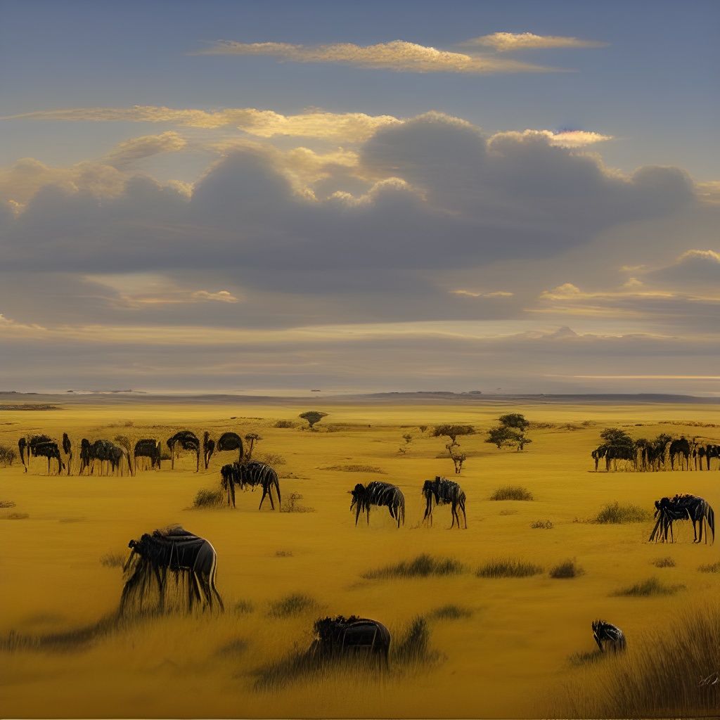 Serengeti Plains AI Generated Artwork NightCafe Creator   OgMri6GVmLqyfdoZx1jB  1  TNXXB 2x 