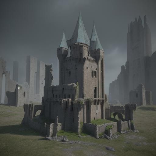 Ruins of a medieval castle - AI Generated Artwork - NightCafe Creator