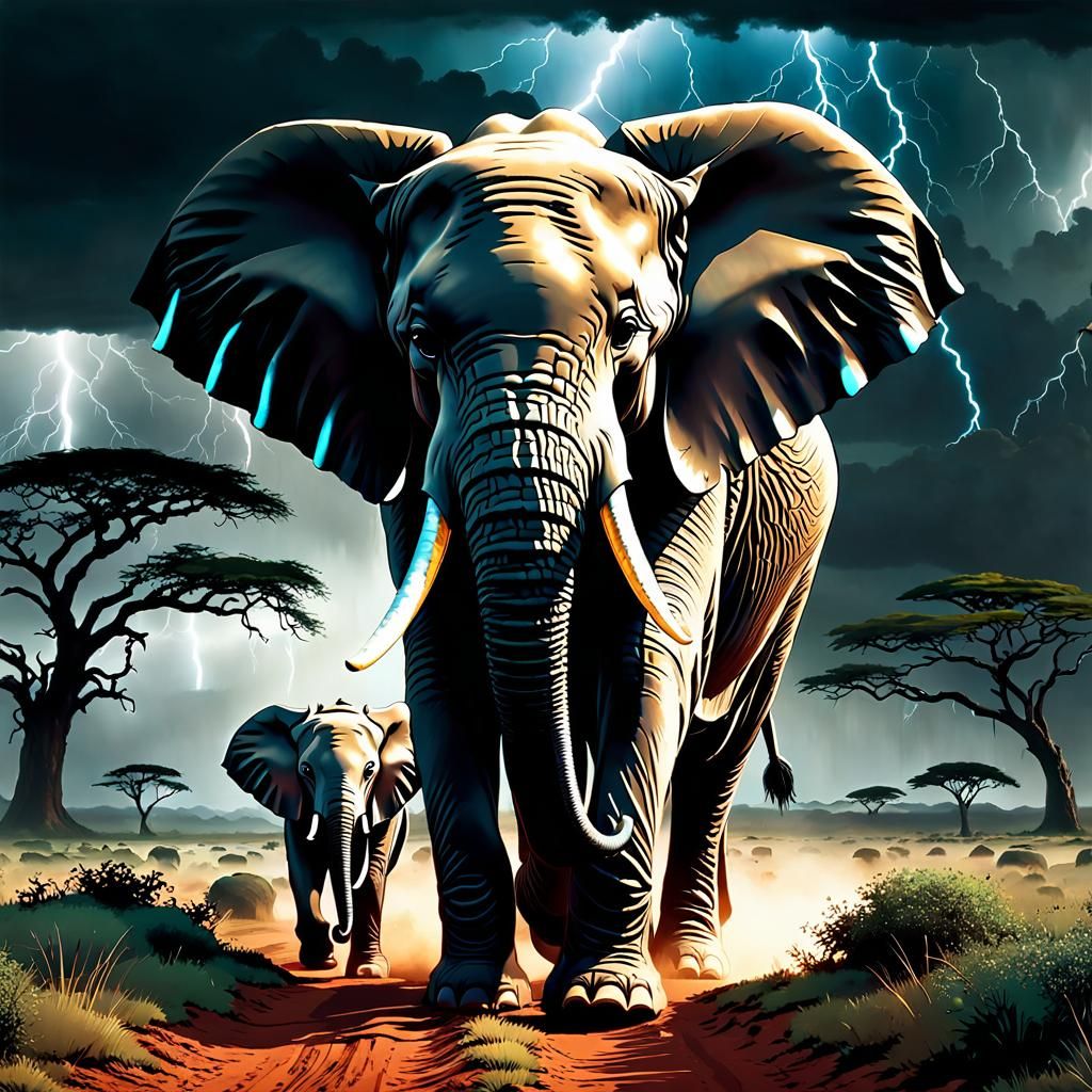 Rains coming down in Africa   by @Revenant_