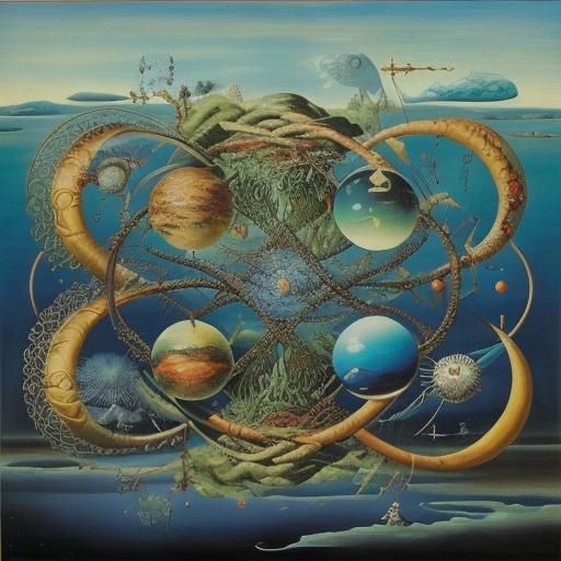 Surreal Bioart: Fluidity of Life in Double Helix