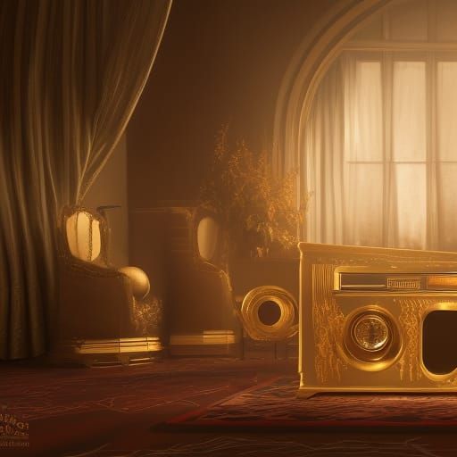 Victrola IX in a formal setting AI Generated Artwork NightCafe Creator