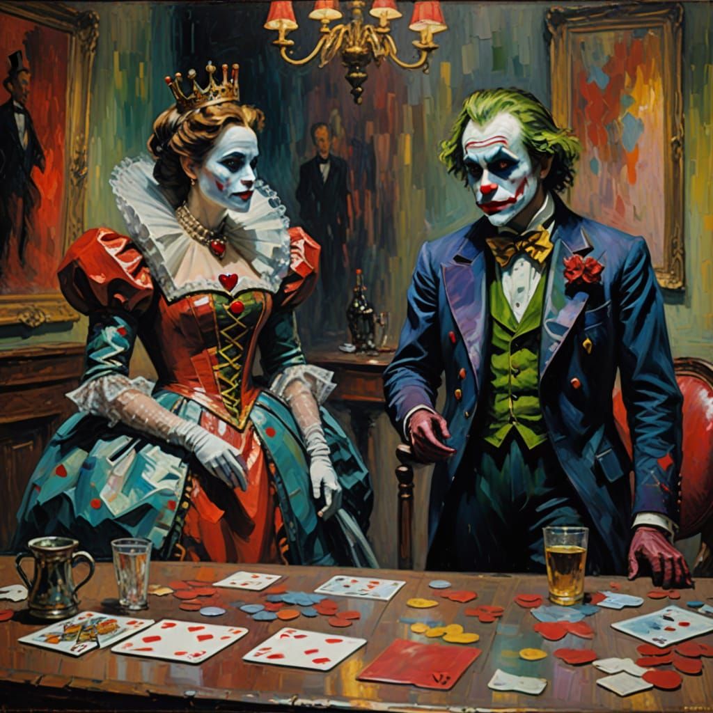 Queen of Hearts and The Joker 