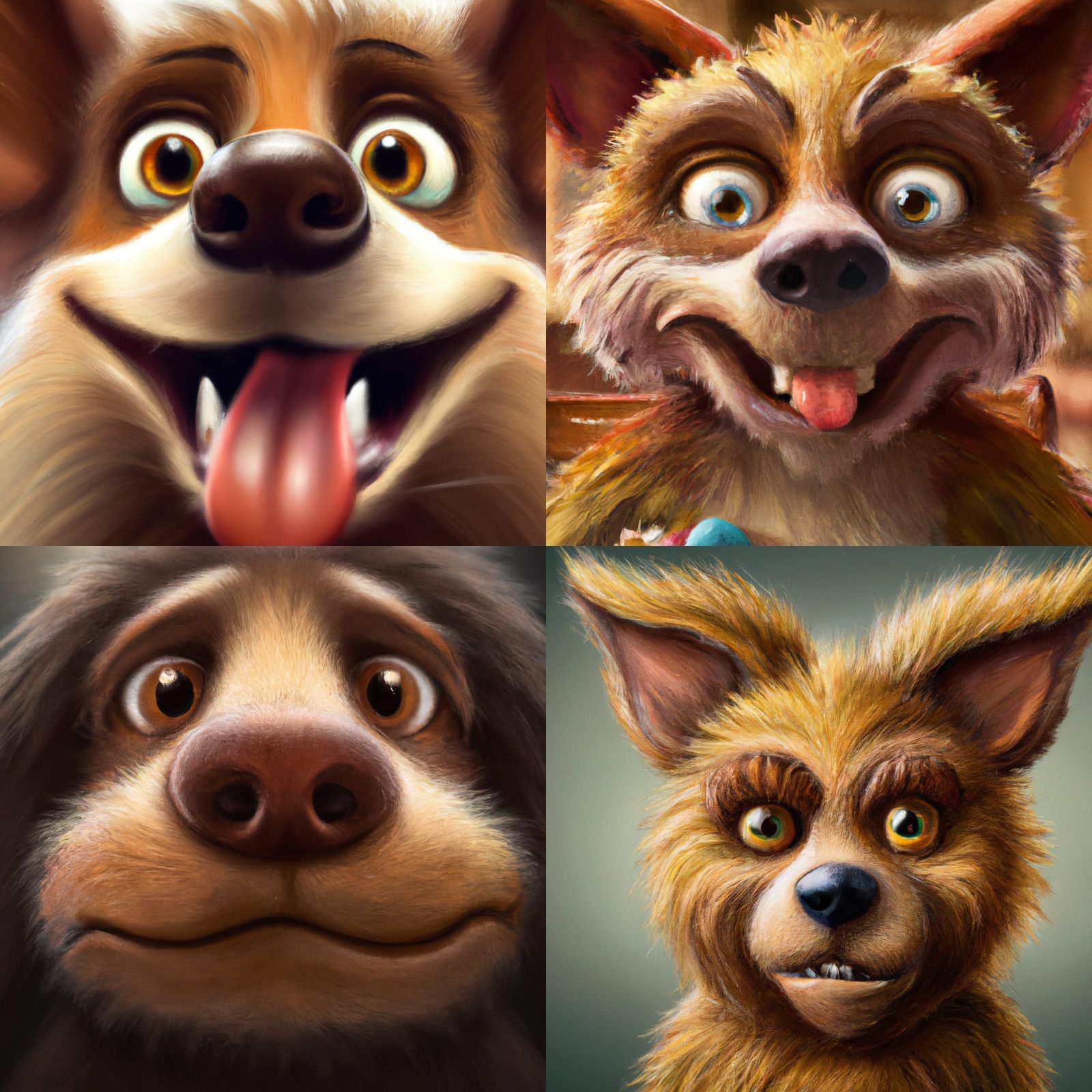 Photorealistic portrait of anthropomorphic dog from "Go, Dog...